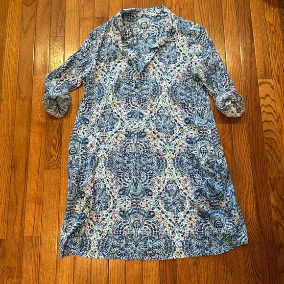Lilly Pulitzer Lillith Tunic Dress - Call My Shell Phone - Picture 2 of 4
